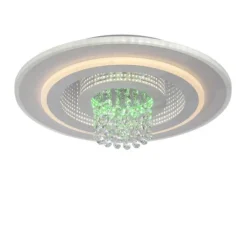 LED Deckenleuchte TOLAGO, weiss, mit Tunneleffekt und Kristall