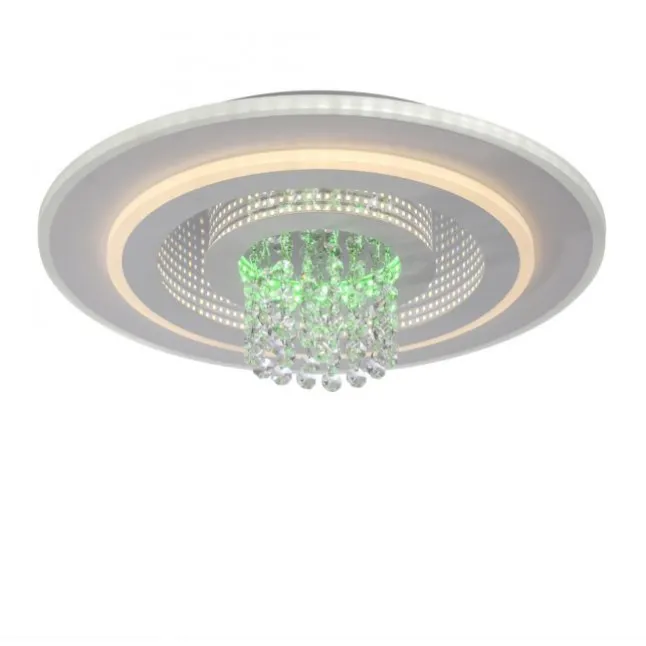 LED Deckenleuchte TOLAGO, weiss, mit Tunneleffekt und Kristall
