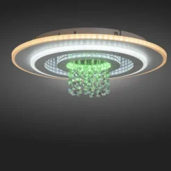 LED Deckenleuchte TOLAGO, weiss, mit Tunneleffekt und Kristall