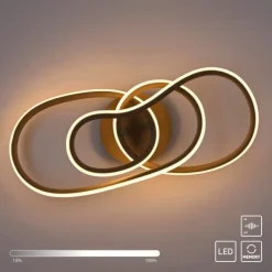 LED Deckenleuchte TWIST, sand, höhenverstellbar, Memoryfunktion