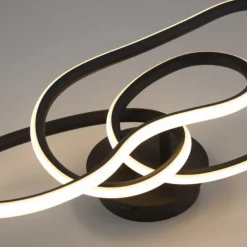 LED Deckenleuchte TWIST, schwarz, höhenverstellbar, Memoryfunktion