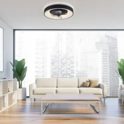 LED Deckenleuchte Ventialtor schwarz mit Timer dimmbar Memoryfunktion
