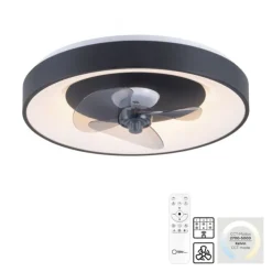 LED Deckenleuchte Ventialtor schwarz mit Timer dimmbar Memoryfunktion