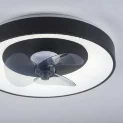 LED Deckenleuchte Ventialtor schwarz mit Timer dimmbar Memoryfunktion