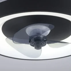 LED Deckenleuchte Ventialtor schwarz mit Timer dimmbar Memoryfunktion