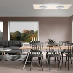 LED Deckenleuchte Ventilator weiß Fernbedienung dimmbar warmweiß kaltweiß
