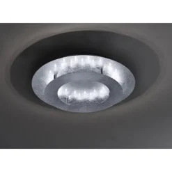 LED-Deckenleuchte, Wandleuchte, Blattsilber-Optik, Ø 40cm, indrekt,
