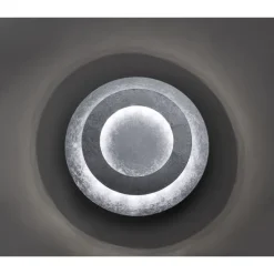 LED-Deckenleuchte, Wandleuchte, Blattsilber-Optik, Ø 40cm, indrekt,