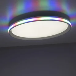 LED-Deckenleuchte, weiß, CCT, RGB, Fernbedienung, dimmbar