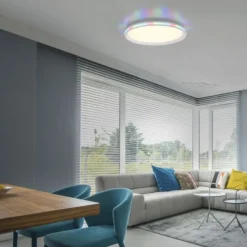 LED-Deckenleuchte, weiß, CCT, RGB, Fernbedienung, dimmbar
