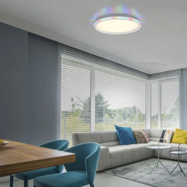 LED-Deckenleuchte, weiß, CCT, RGB, Fernbedienung, dimmbar