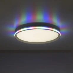 LED-Deckenleuchte, weiß, CCT, RGB, Fernbedienung, dimmbar