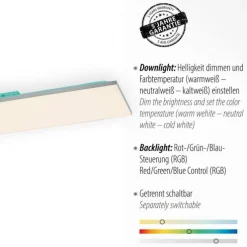 LED Deckenleuchte, weiß, CCT, RGB, Fernbedienung, dimmbar
