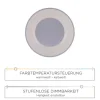 LED Deckenleuchte weiß, 50cm dimmbar Serienschaltung CCT, rund