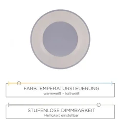 LED Deckenleuchte weiß, 50cm dimmbar Serienschaltung CCT, rund