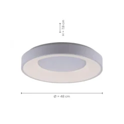 LED Deckenleuchte weiß, 50cm dimmbar Serienschaltung CCT, rund