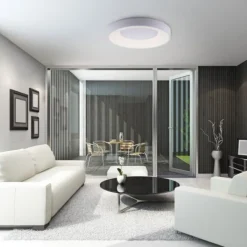 LED Deckenleuchte weiß, 50cm dimmbar Serienschaltung CCT, rund