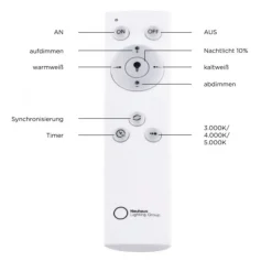 LED Deckenleuchte weiß, 50cm dimmbar Serienschaltung CCT, rund