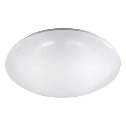 LED-Deckenleuchte, weiß, Ø 25cm, rund, Sternenoptik, glitzer Effekt