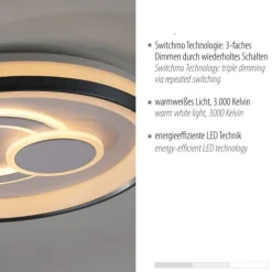 LED Deckenleuchte weiß dimmbar Switchmo Technik elegantes Design