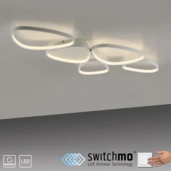 LED Deckenleuchte weiß dimmbar in 3 Stufen Memoryfunktion Wohnzimmer