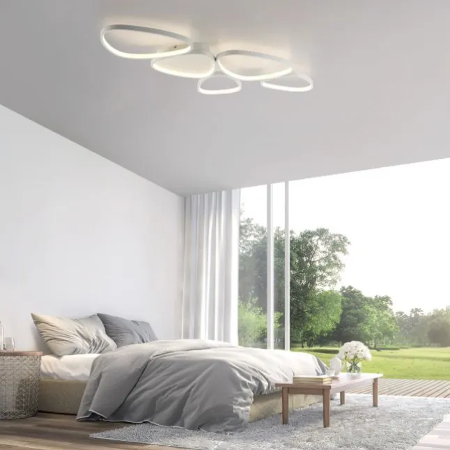 LED Deckenleuchte weiß dimmbar in 3 Stufen Memoryfunktion Wohnzimmer