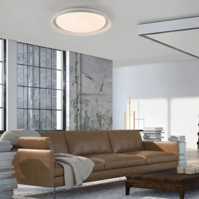 LED Deckenleuchte weiß dimmbar schlichtes zeitloses Design