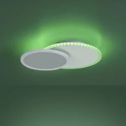 LED Deckenleuchte, weiß, dimmbar, Fernbedienung, Memory, rund