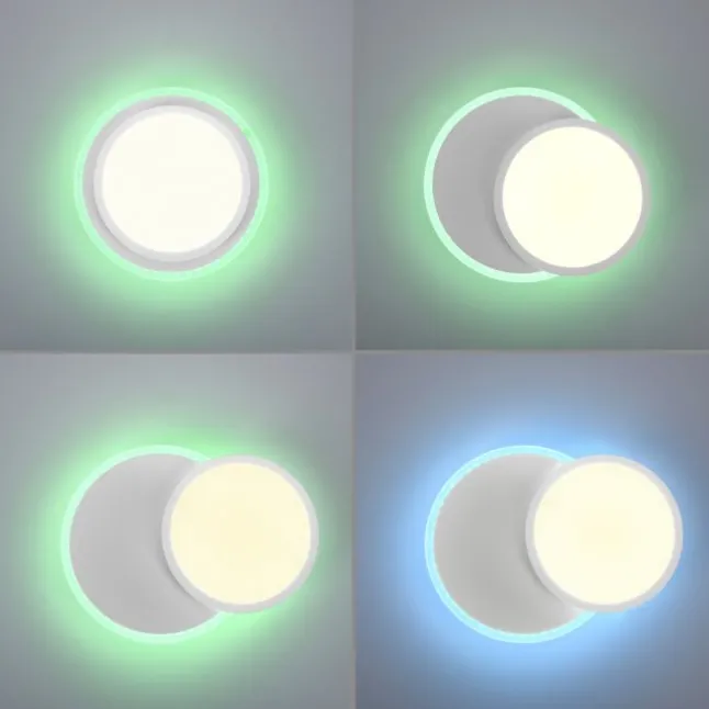 LED Deckenleuchte, weiß, dimmbar, Fernbedienung, Memory, rund