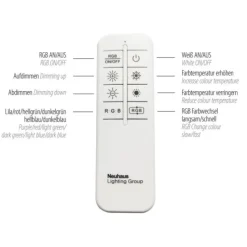 LED Deckenleuchte, weiß, dimmbar, Fernbedienung, Memory