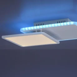 LED Deckenleuchte, weiß, dimmbar, Fernbedienung, Memory