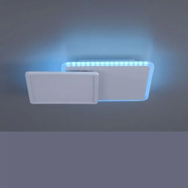 LED Deckenleuchte, weiß, dimmbar, Fernbedienung, Memory