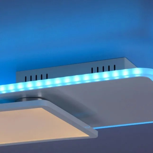 LED Deckenleuchte, weiß, dimmbar, Fernbedienung, Memory