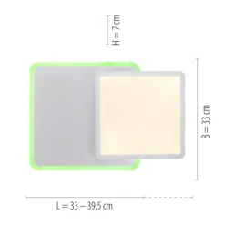 LED Deckenleuchte, weiß, dimmbar, Fernbedienung, Memory