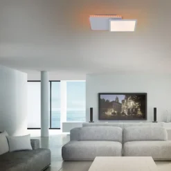 LED Deckenleuchte, weiß, dimmbar, Fernbedienung, Memory