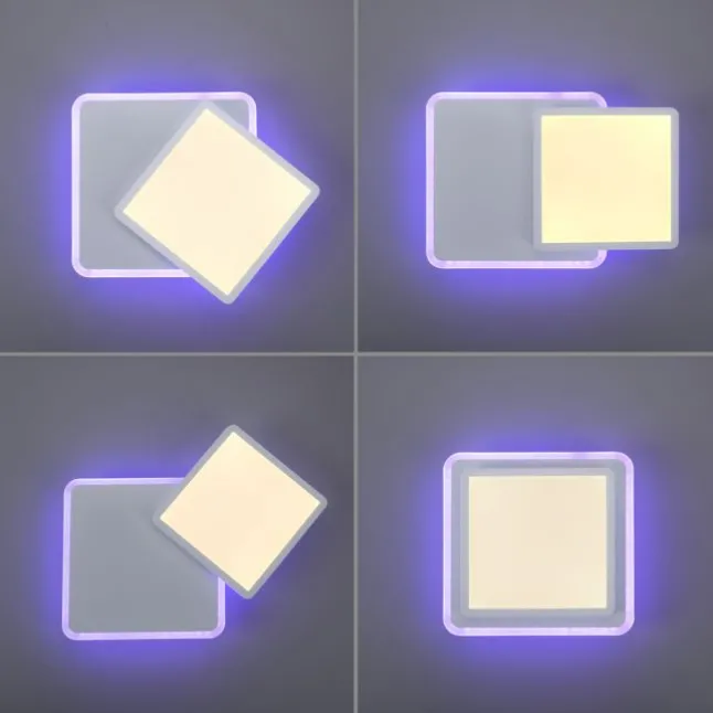 LED Deckenleuchte, weiß, dimmbar, Fernbedienung, Memory
