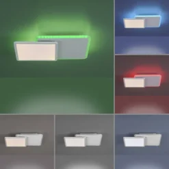 LED Deckenleuchte, weiß, dimmbar, Fernbedienung, Memory