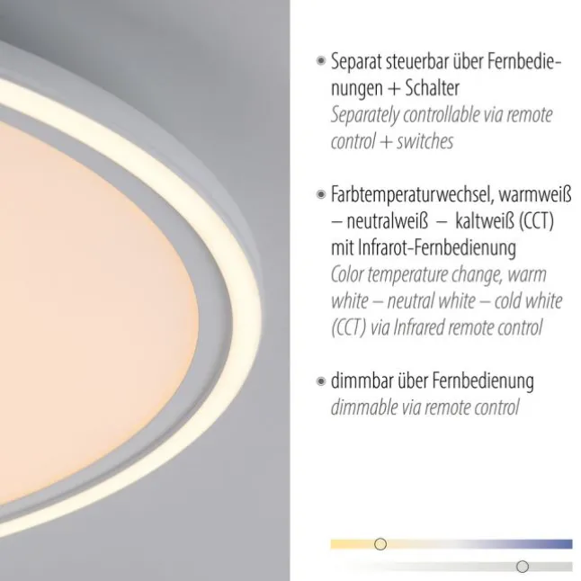 LED Deckenleuchte weiß Fernbedienung CCT Memoryfunktion