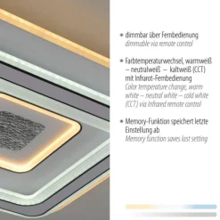 LED Deckenleuchte weiß Fernbedienung dmmbar Wohnraumbeleuchtung