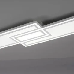 LED Deckenleuchte weiß flach 110x28 Fernbedienung dimmbar CCT Farbsteuerung