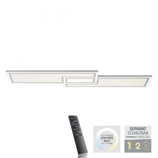 LED Deckenleuchte weiß flach 110x28 Fernbedienung dimmbar CCT Farbsteuerung