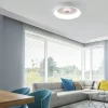 LED Deckenleuchte weiß grau rund Kristalleffekte dimmbar CCT