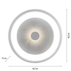 LED Deckenleuchte weiß grau rund Kristalleffekte dimmbar CCT