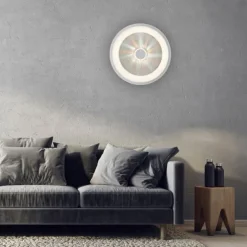 LED Deckenleuchte weiß grau rund Kristalleffekte dimmbar CCT