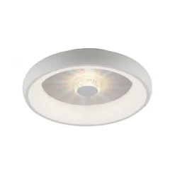 LED Deckenleuchte weiß grau rund Kristalleffekte dimmbar CCT
