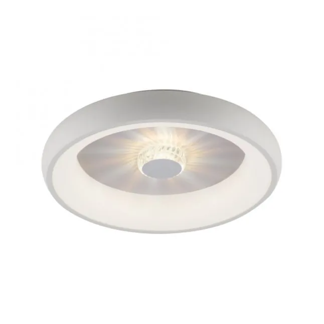 LED Deckenleuchte weiß grau rund Kristalleffekte dimmbar CCT