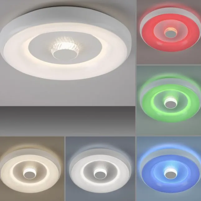 LED Deckenleuchte weiß Kristalllichtspiel Ferndbedienung dimmbar App
