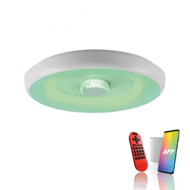 LED Deckenleuchte weiß Kristalllichtspiel Ferndbedienung dimmbar App