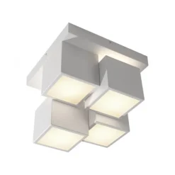 LED Deckenleuchte weiß modern Würfel Form warmweiß Wohnzimmer