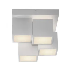 LED Deckenleuchte weiß modern Würfel Form warmweiß Wohnzimmer